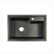 Acrylharz-schwarzes Quarz-Spülbecken mit Abtropfbrett 680*460mm