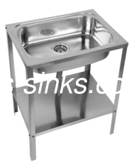 Top Mount Edelstahl Waschbecken Stand gebürstete Oberfläche Höhe 75 cm