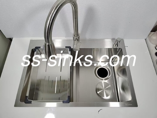 Topmount Installation Edelstahl Einzel Schüssel Waschbecken für Quadrat Küche Renovierung