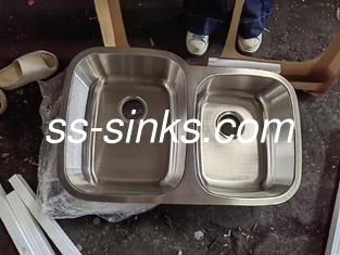 1.0mm 1,2mm Dicke Unterbau Edelstahl Küchenspüler Rechteckschrank Design Einfache Installation