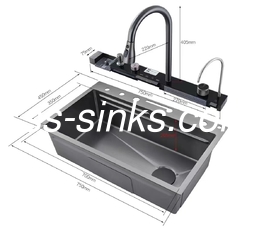 Topmount Küchenwaschbecken für 36 Zoll Schrank 21cm Schüssel Tiefe 3 Wasserhahnlöcher und mehr Top-Auswahl