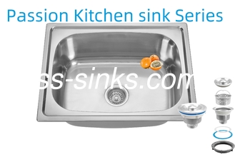 21cm Schüssel Tiefe Schürze Edelstahl Küchenwaschbecken 3,5 Zoll Abflussöffnung für Leistung