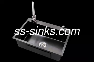 9&quot; großes SS304 Schwarzes Matt Kitchen Sink Rectangular Shaped
