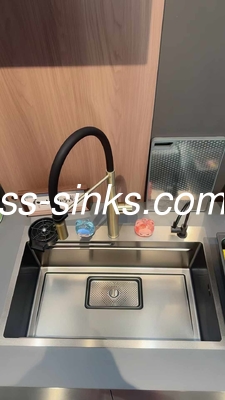 Edelstahl 304-Bar-Einfachschüssel Modern Top Mount Küchenwaschbecken