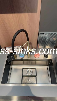 Edelstahl 304-Bar-Einfachschüssel Modern Top Mount Küchenwaschbecken