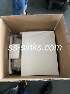 40*40cm Quadrat Single Bowl Undermount Waschbecken einfach zu installieren für Schrank