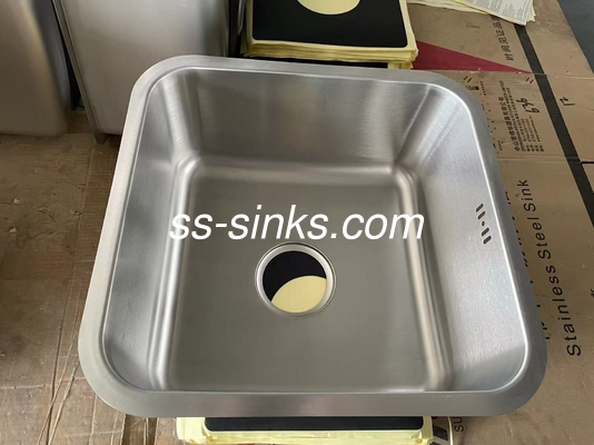 40*40cm Quadrat Single Bowl Undermount Waschbecken einfach zu installieren für Schrank