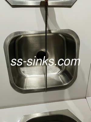 geputzte ss201 Kleine Einzelschüssel Unterbau Edelstahl Küchenwaschbecken