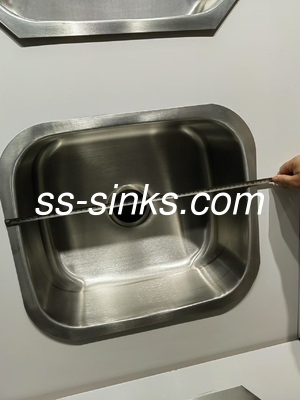 geputzte ss201 Kleine Einzelschüssel Unterbau Edelstahl Küchenwaschbecken