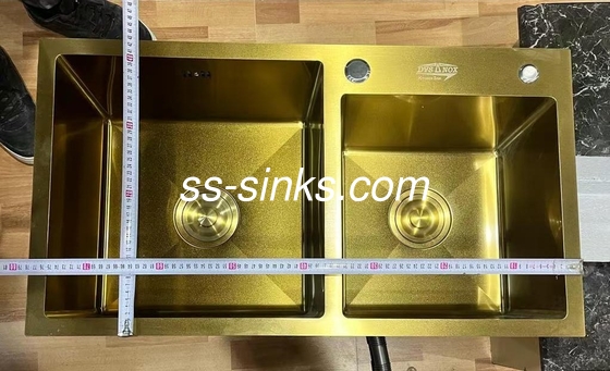 780*430mm usw. Moderne Bauweise Rechteck Küchenwaschbecken rostfrei