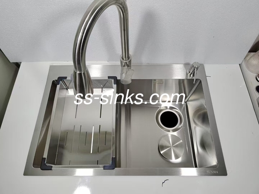 Topmount Installation Edelstahl Einzel Schüssel Waschbecken für Quadrat Küche Renovierung