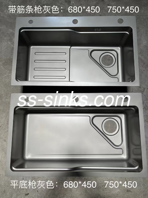 1 Schüssel Topmount Küchenwaschbecken mit 18/10 Chrom / Nickel Edelstahl Rechteck Design