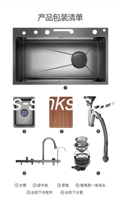 Topmount Küchenwaschbecken für 36 Zoll Schrank 21cm Schüssel Tiefe 3 Wasserhahnlöcher und mehr Top-Auswahl