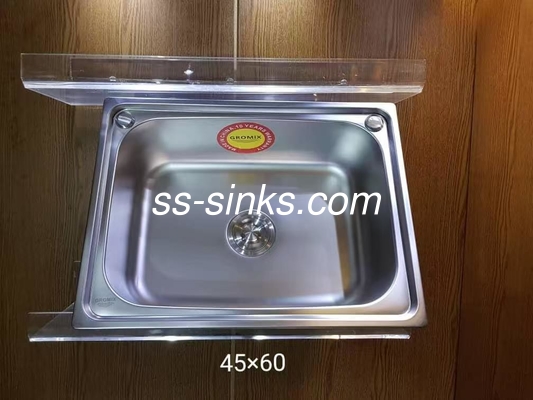Topmount Küchenwaschbecken Einzelschüssel mit Abflussbrett 30 x 17 Zoll Ein oder zwei Löcher für Küchenwaschbecken mit Abflussbrett