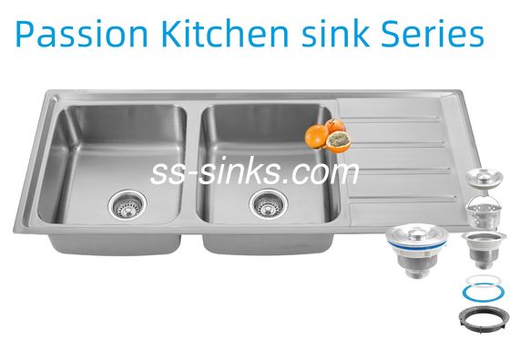 1200 x 500 mm Eck-Edelstahl-Küchenspüle, hintere Ablaufplatzierung für Ihre Restaurantküche