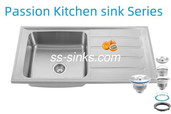 Moderne Hinterabflussplatzierung Küchenspüler mit Abflussbrett für moderne Küchen