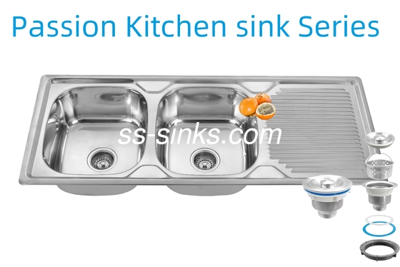 1200 X 500 mm Vorhang Edelstahl Küchenspüler mit 0,6 mm/0,8 mm/1,0 mm Dicke und Produktgröße