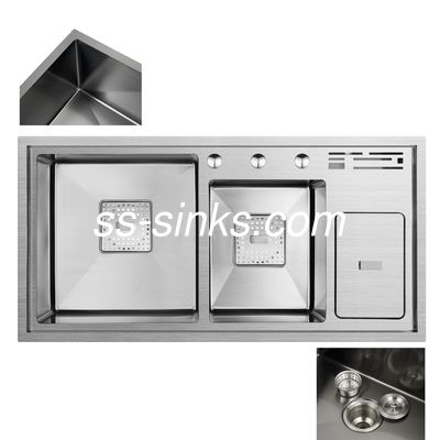 Handgefertigte Küchenspüle mit Abtropffläche Die ultimative Lösung für Badezimmer-Bodenablauf-Siebe