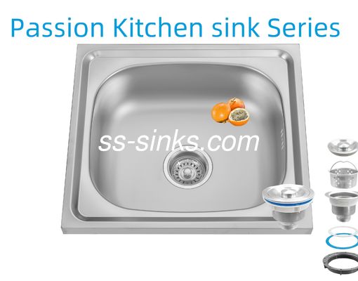 Moderner Design-Stil Topmount Küchenwaschbecken mit 3,5 Zoll Abflussöffnung und rechteckiger Schüsselform