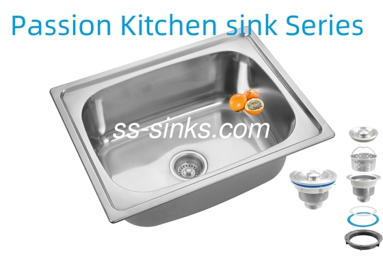 21cm Schüssel Tiefe Schürze Edelstahl Küchenwaschbecken 3,5 Zoll Abflussöffnung für Leistung