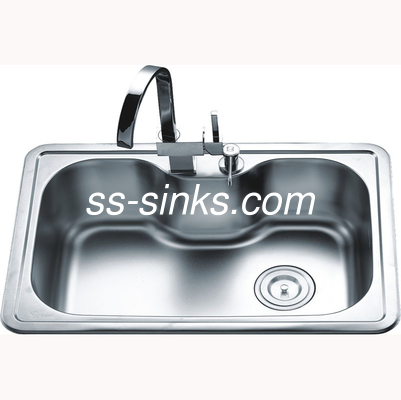 Satin gebürstete Spitzenberg-einzelne Schüssel-Edelstahl-Wanne mit Hahn 660*460*210mm