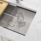 Silber rollen oben Küchen-Edelstahl-Gitter 16.85*12.91“