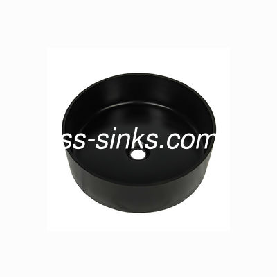 410mm schwarzer Quarz Undermount ringsum einzelnes Schüssel-Spülbecken mit Splashback