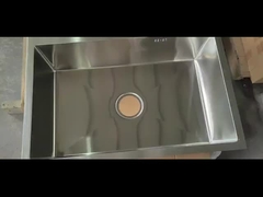 Stahlspüle handgefertigt Silber Bürste Einzelbecken